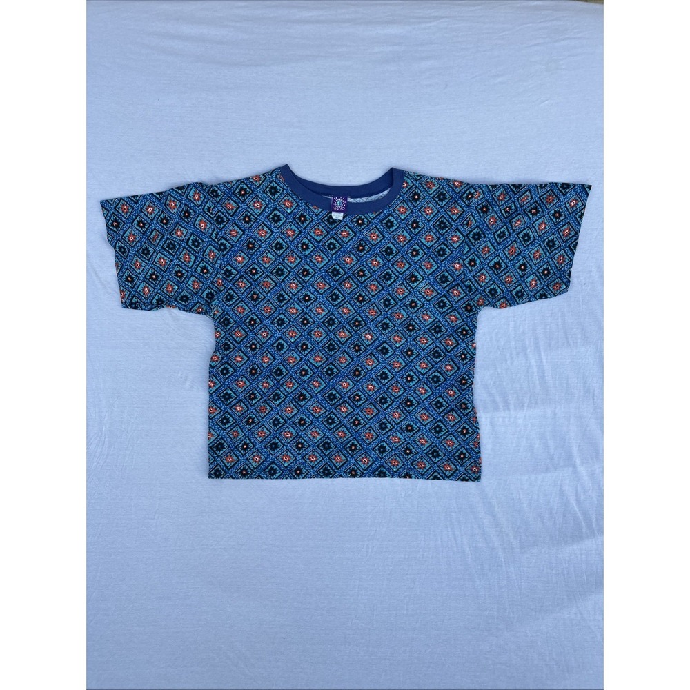 Vintage Pro Spirit T-Shirt Sz L Multi-Color Athletic Gear 80's Hit Short Sleeve